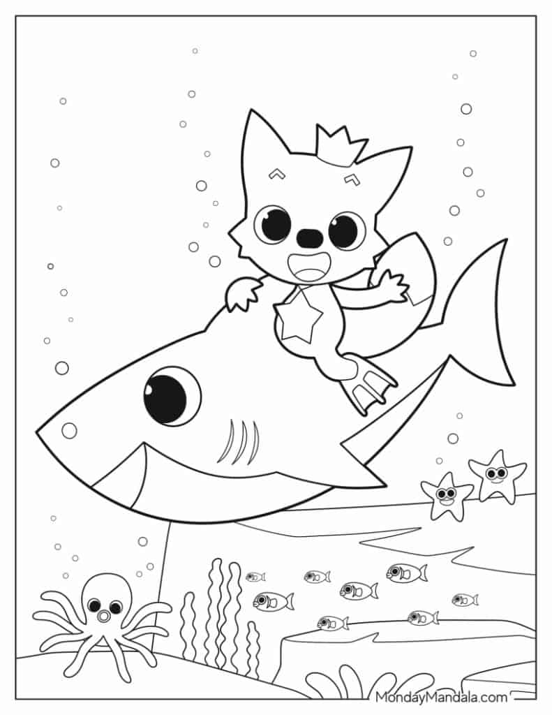24 Baby Shark Coloring Pages Free PDF Printables 
