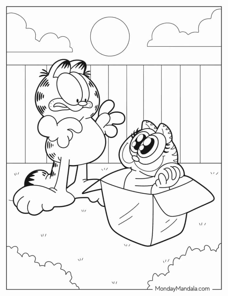 24 Garfield Coloring Pages Free PDF Printables 
