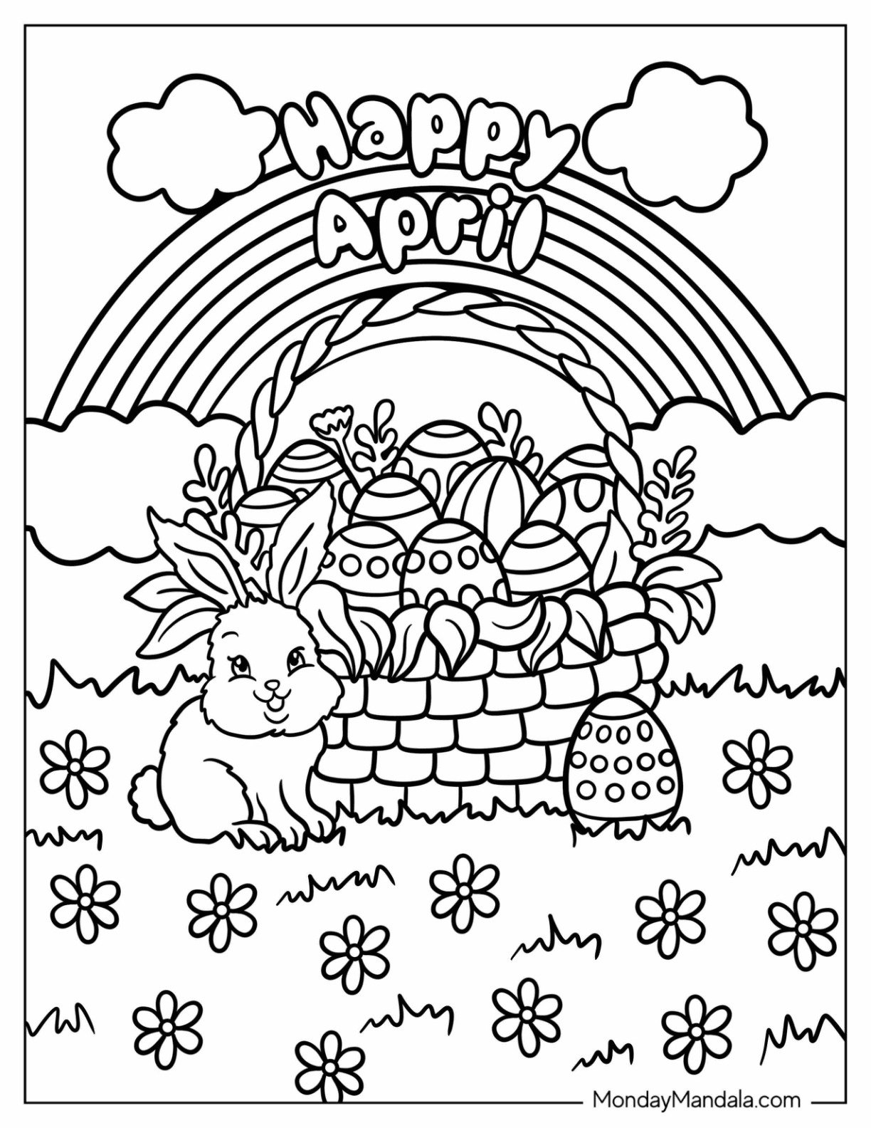 spring easter coloring pages