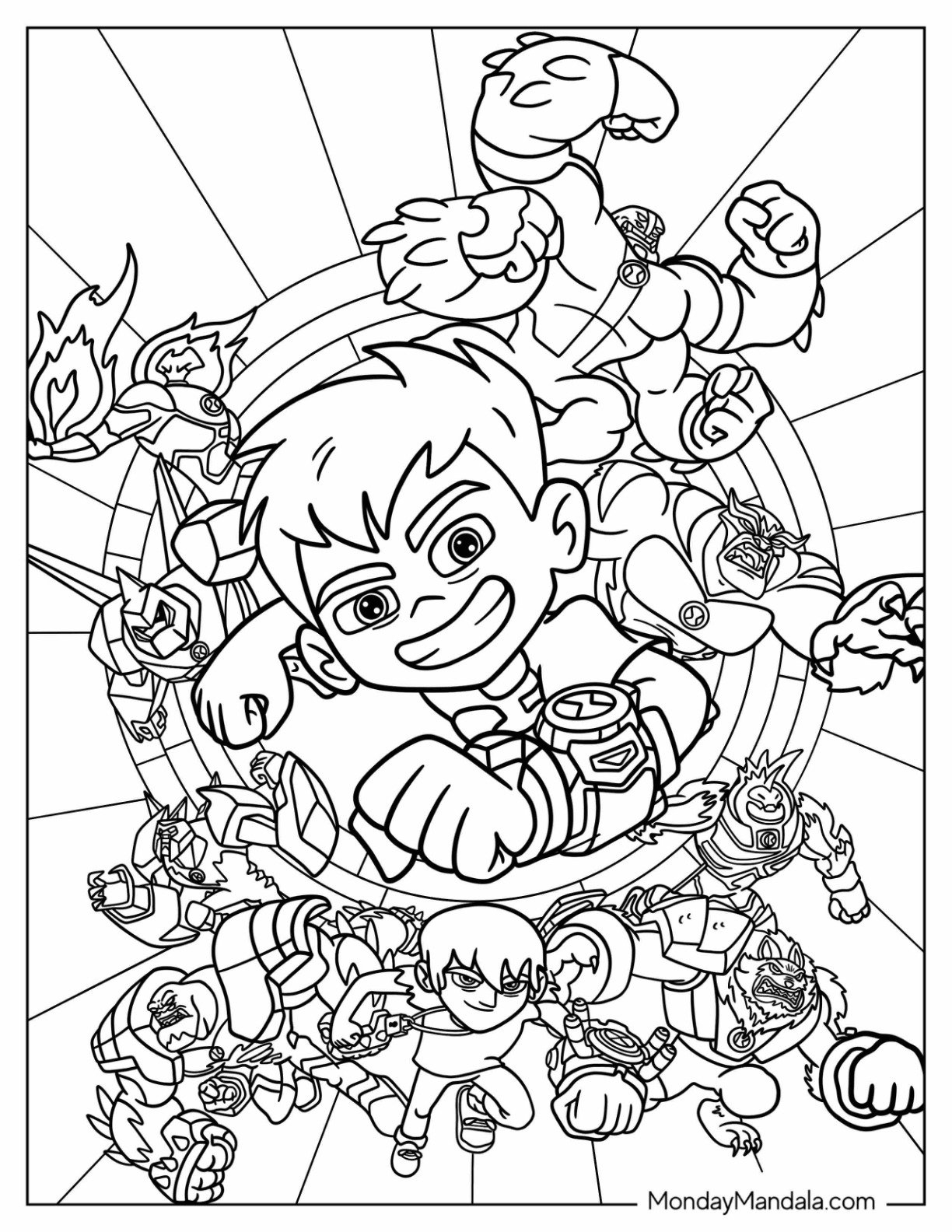26 Ben 10 Coloring Pages Free PDF Printables