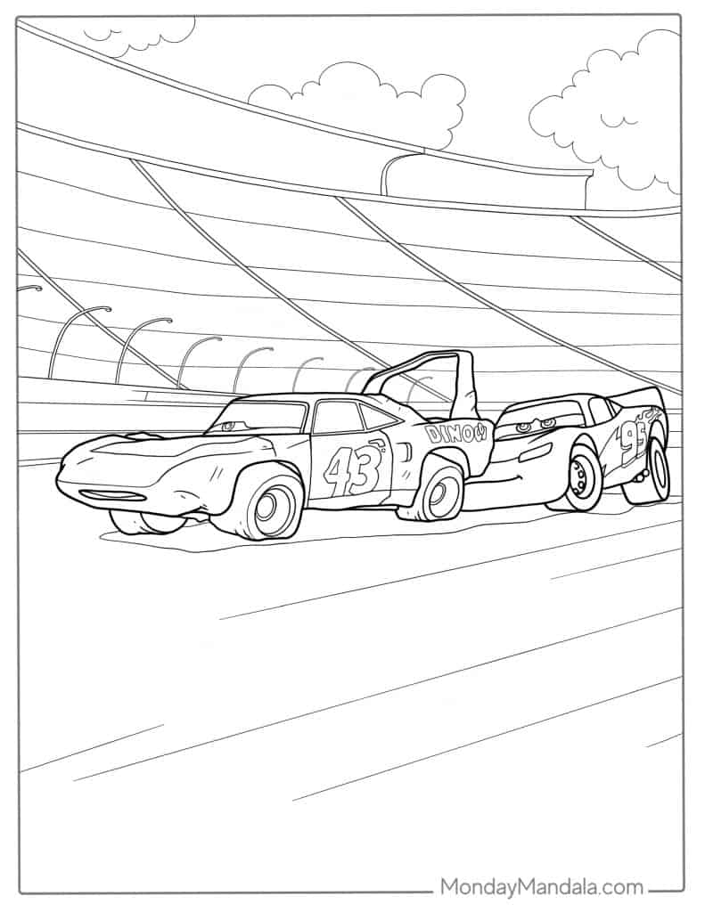 cars the movie coloring pages