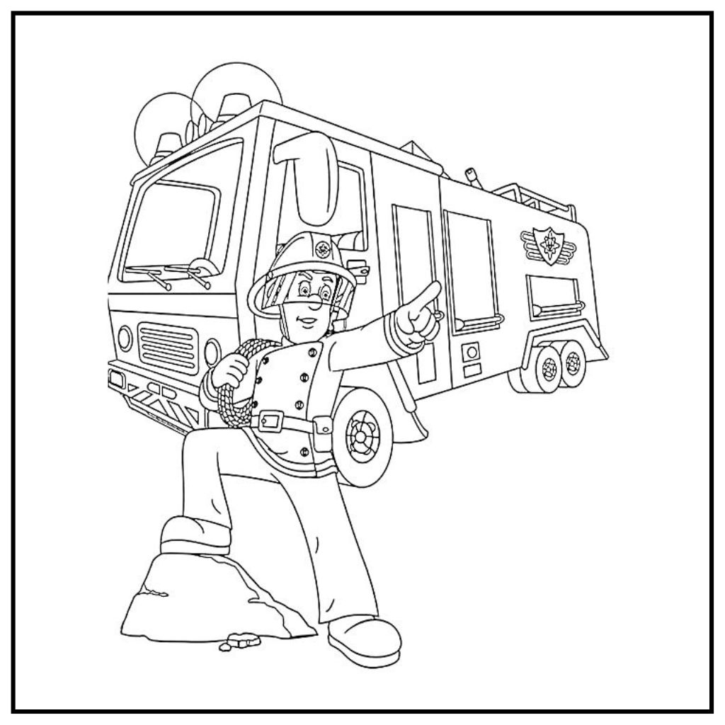 fireman sam coloring pages