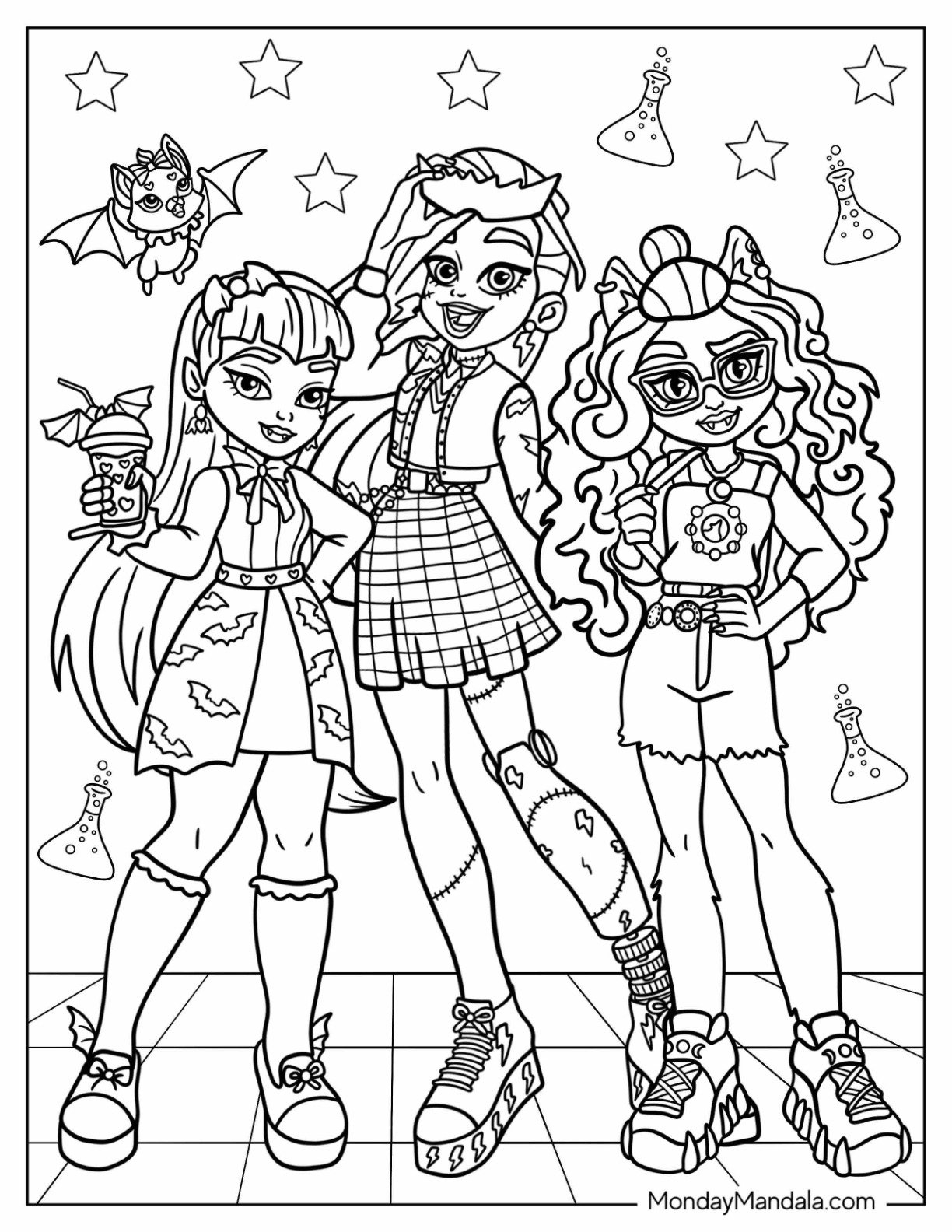 28 Monster High Coloring Pages Free PDF Printables 