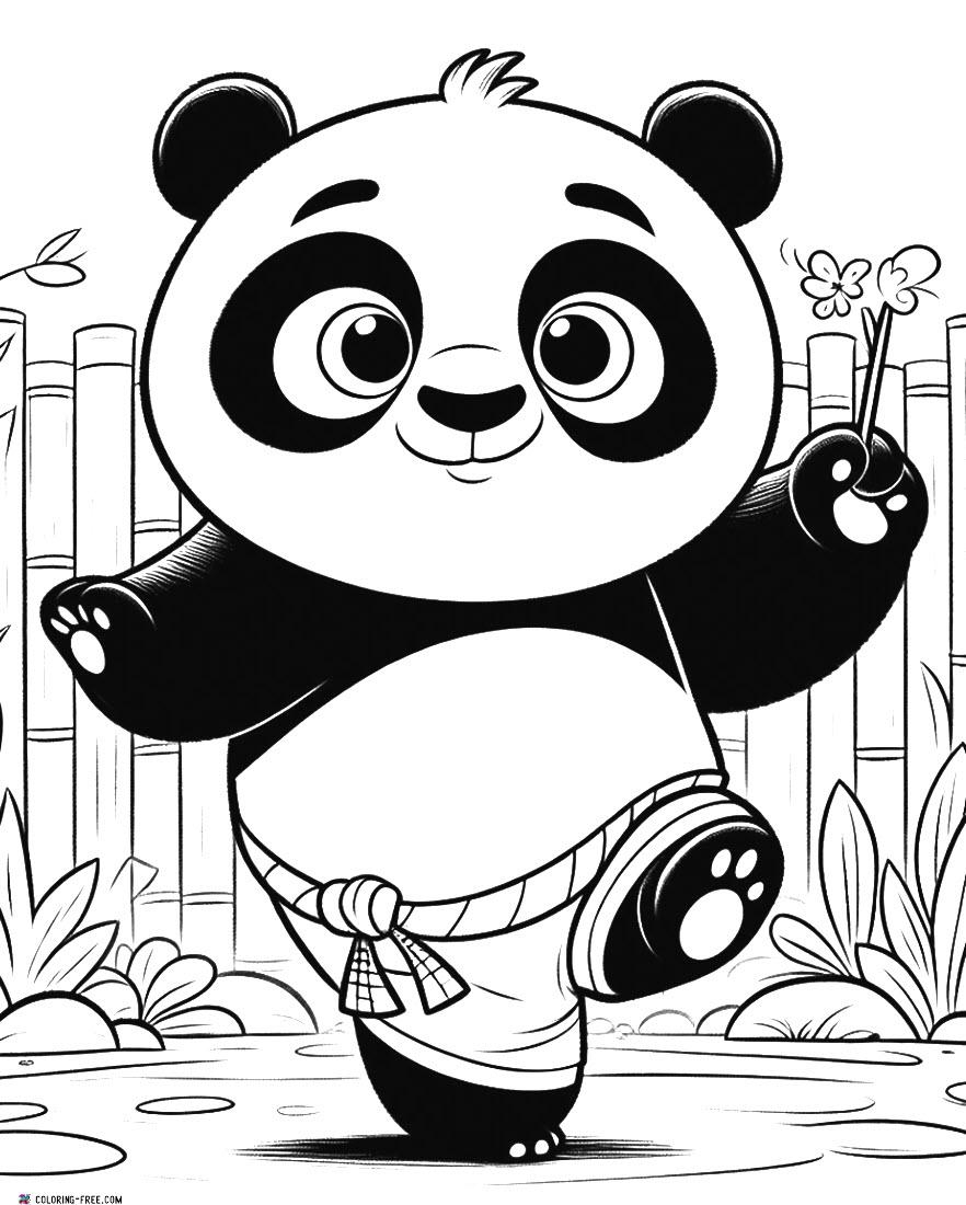 kung fu panda coloring pages