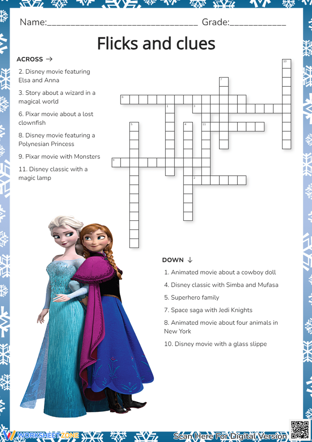 disney crossword puzzles online