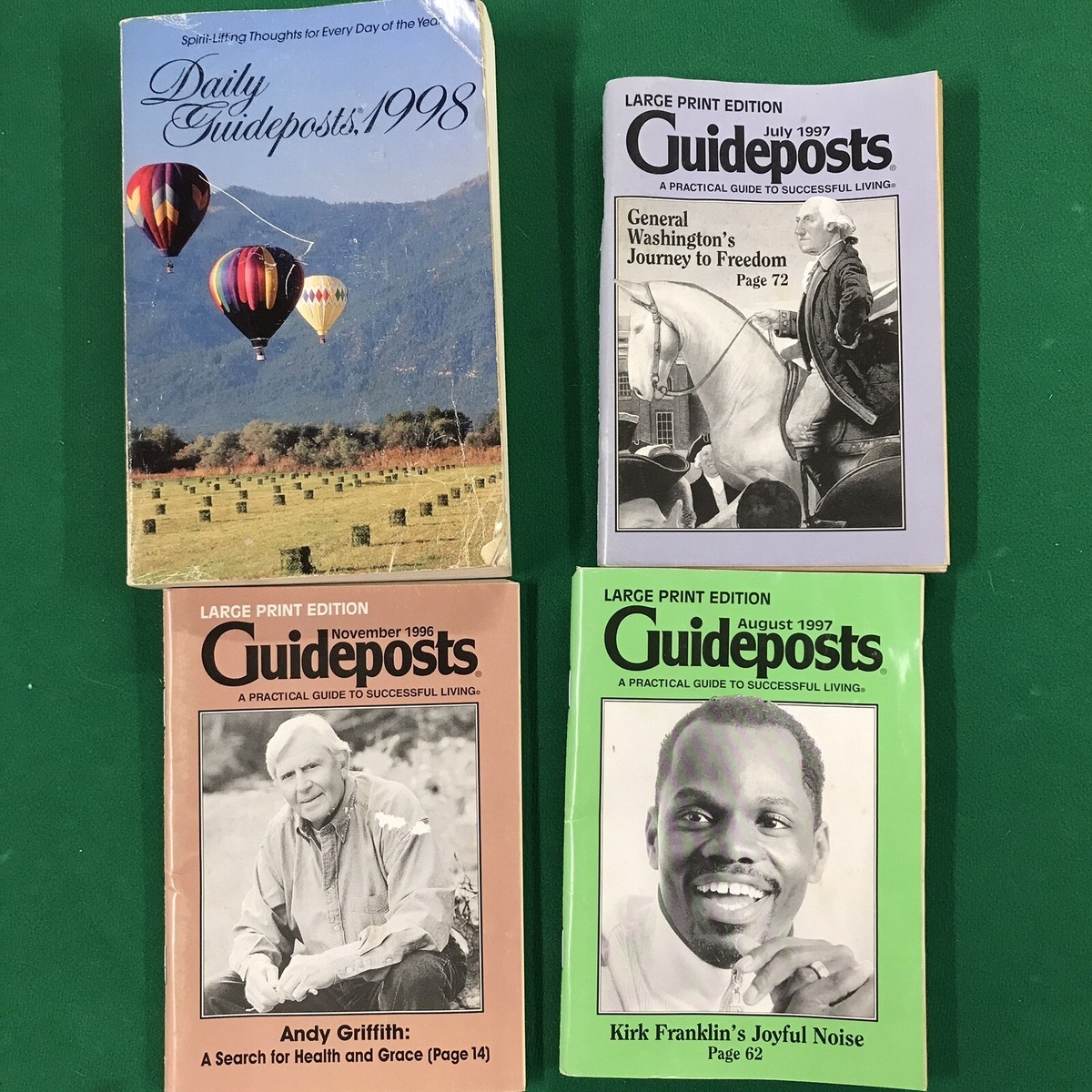 3 Guideposts Large Print Magazines Rare 1997 Kirk Franklin 1998 Daily Book EBay 3 Guideposts Large Print Magazines Rare 1997 Kirk Franklin 1998 Daily Book EBay