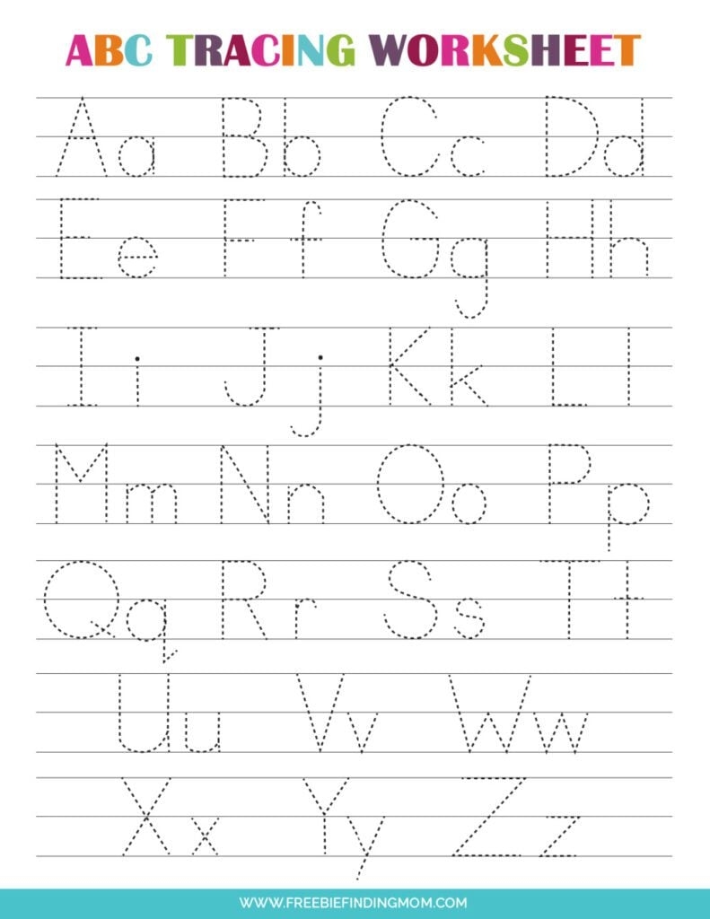 alphabet worksheets for preschool