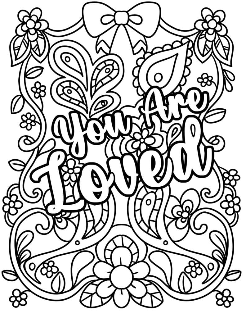 easy inspirational coloring pages