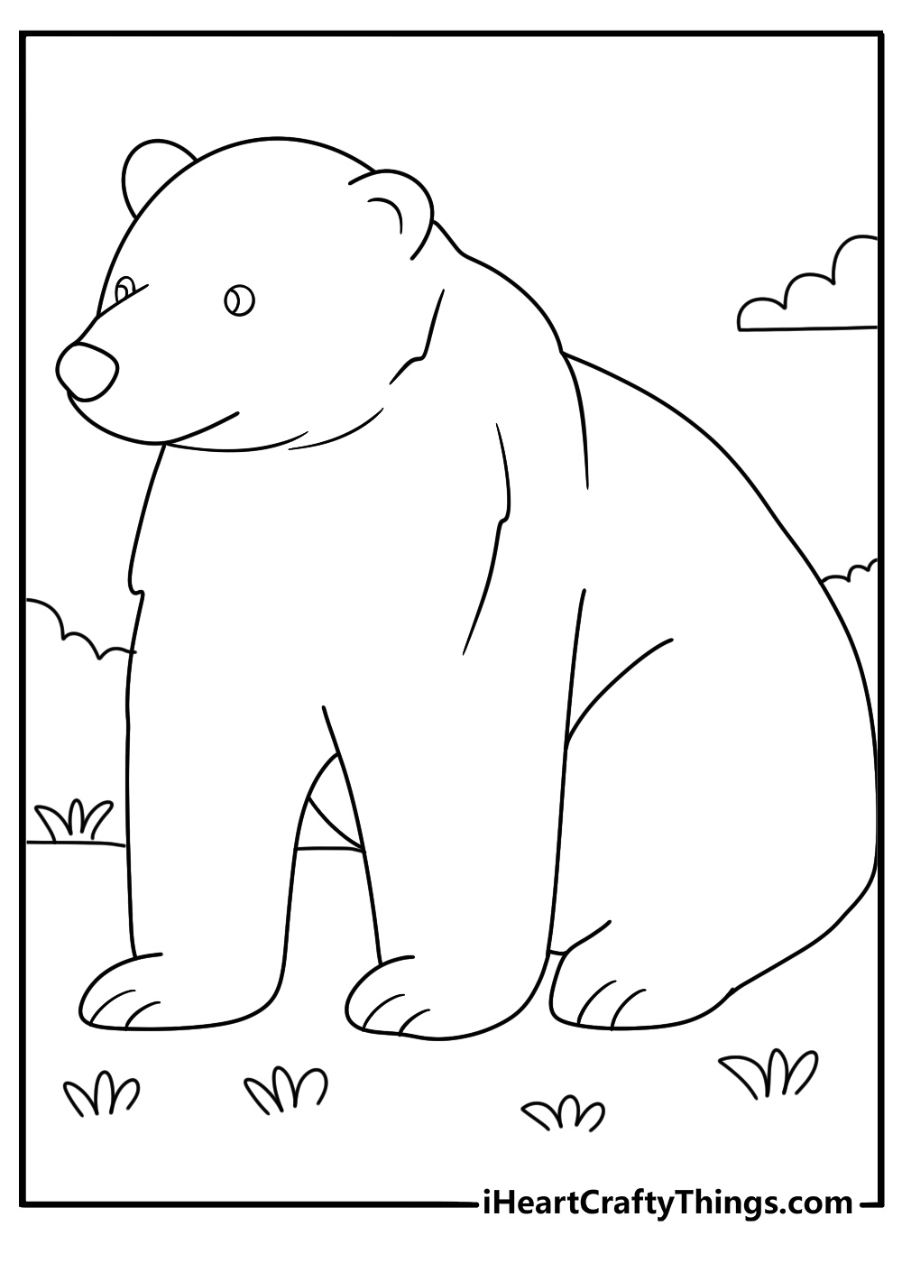 bear colouring in pages