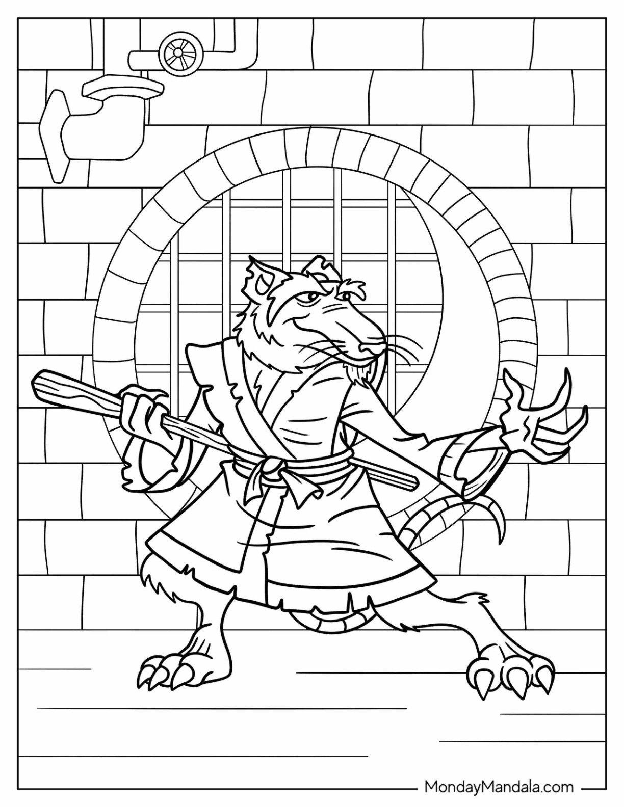 ninja turtles colouring pages free