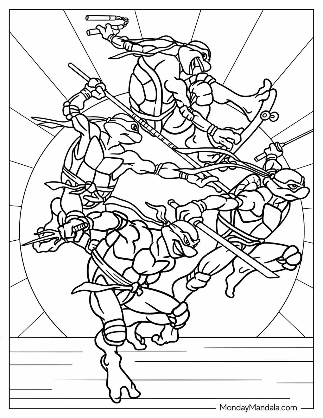30 Ninja Turtles Coloring Pages Free PDF Printables