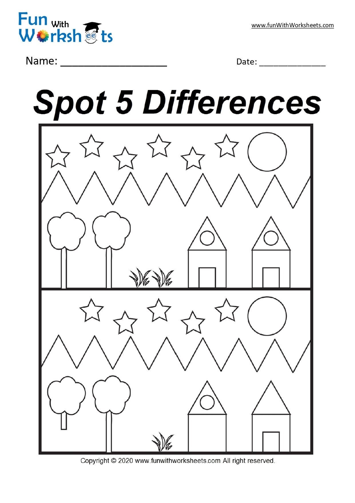 31 Spot The Difference Printable Worksheets Busy Book Printable Book Etsy