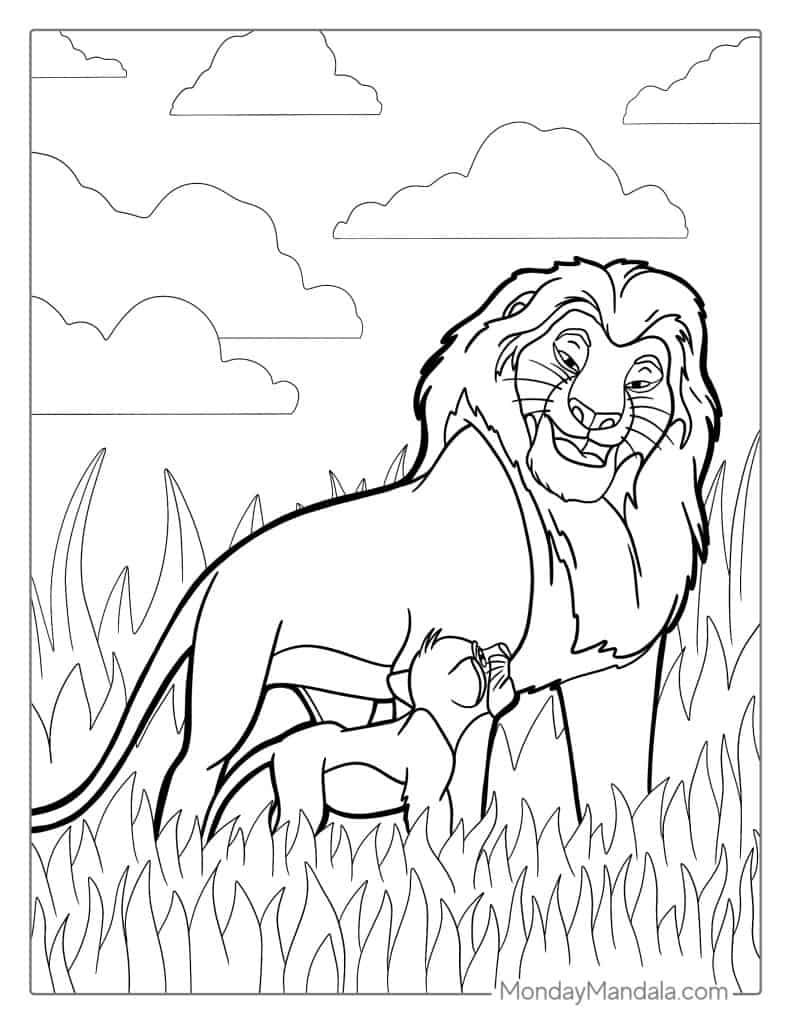 32 Lion King Coloring Pages Free PDF Printables 