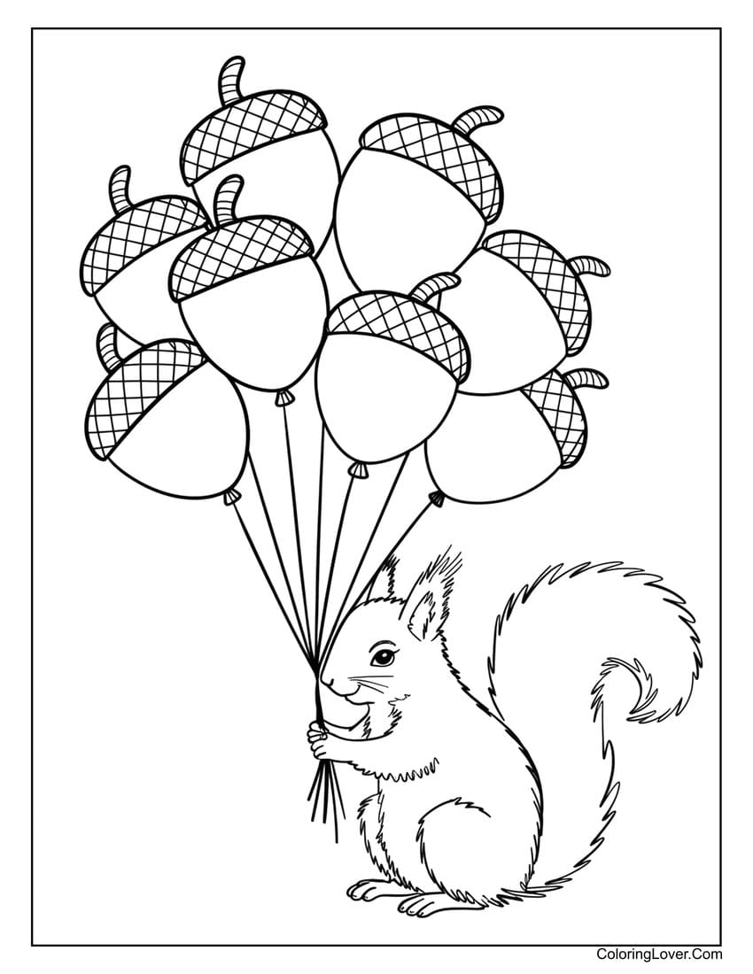 coloring pages of squirrels