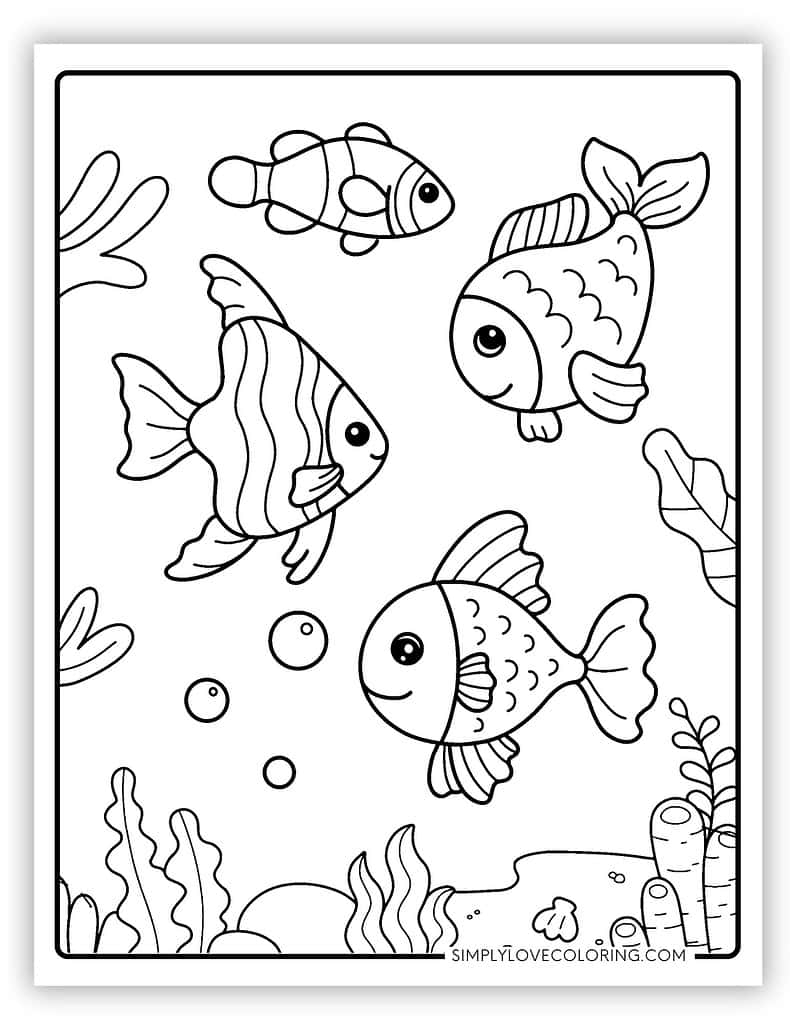 free printable fish coloring pages
