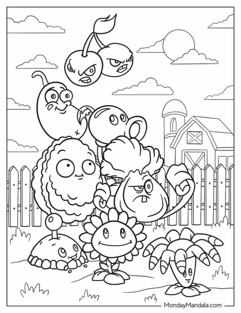 34 Plant Vs Zombies Coloring Pages Free PDF Printables 