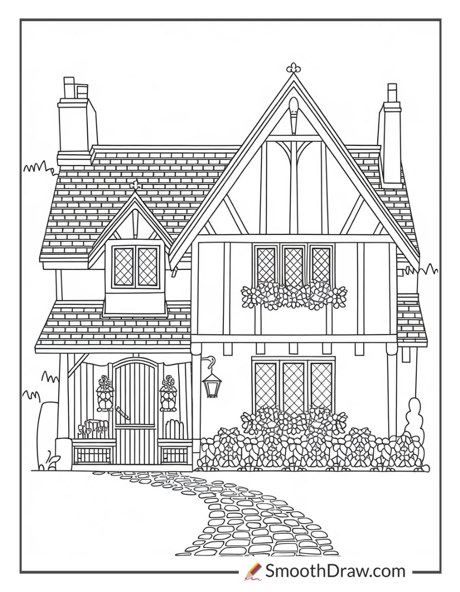 free printable house coloring pages