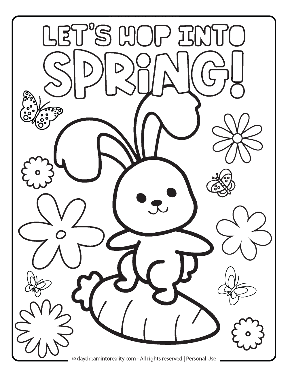 free printable coloring pages spring