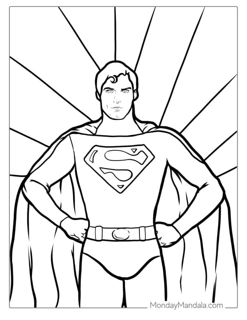 38 Superman Coloring Pages Free PDF Printables