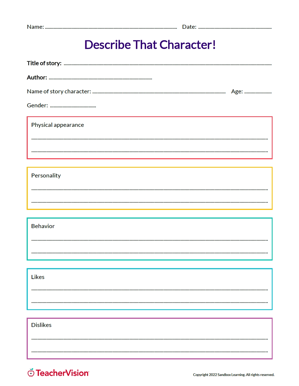 3rd grade writing worksheets
