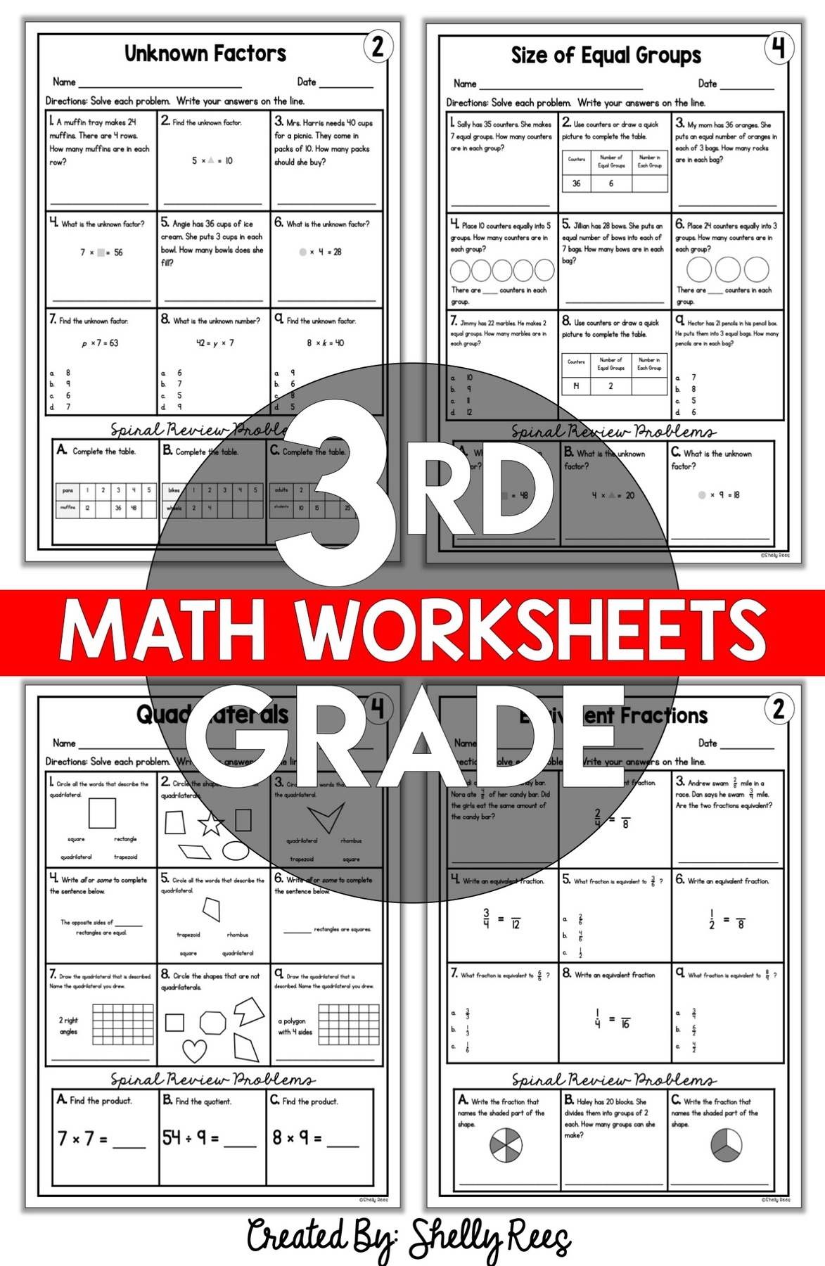 math worksheets for 3rd grade