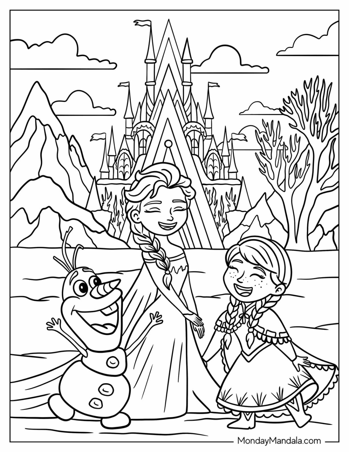 elsa frozen coloring sheets