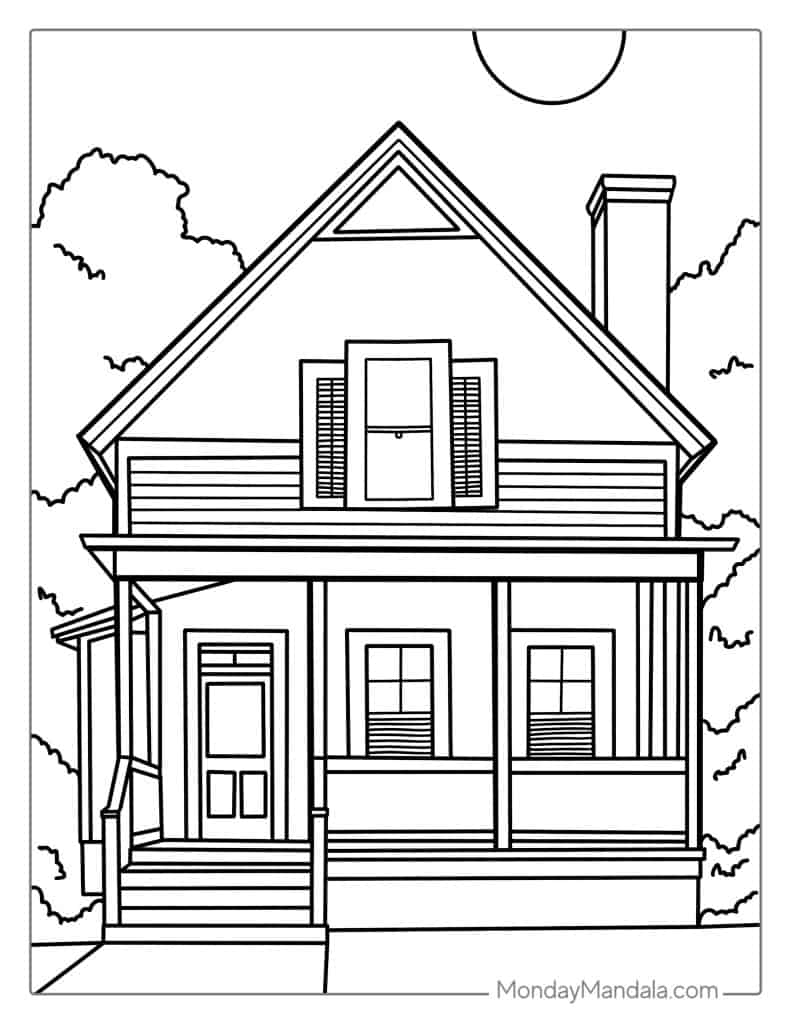 free house coloring pages
