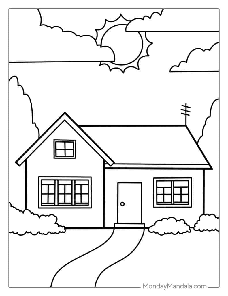 printable house coloring pages