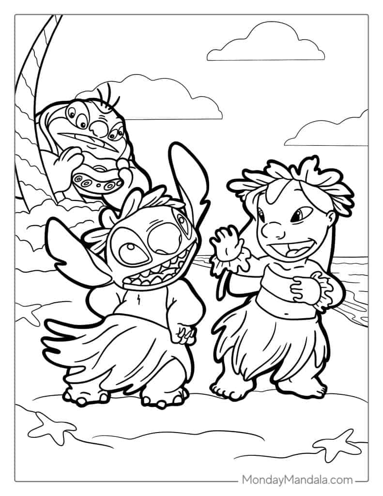 42 Lilo Stitch Coloring Pages Free PDF Printables 