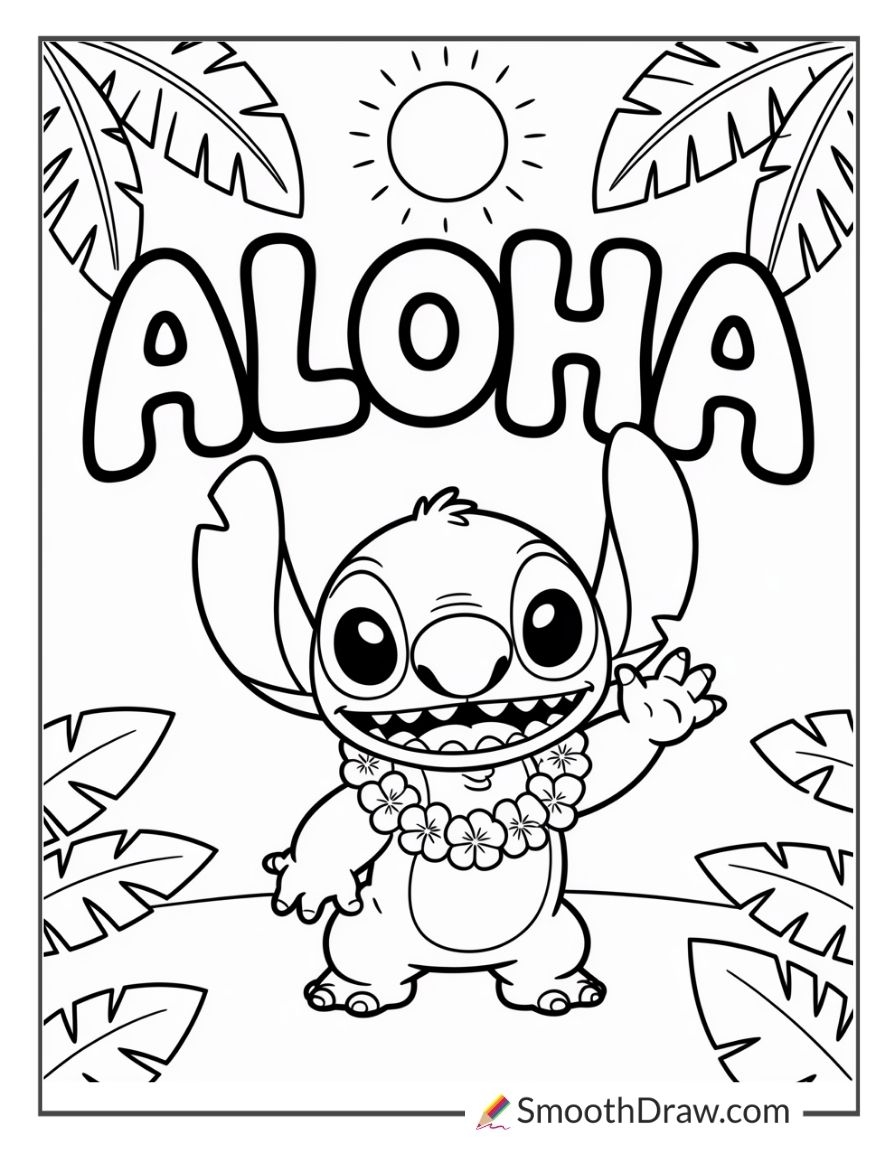 44 Stitch Coloring Pages Smooth Draw