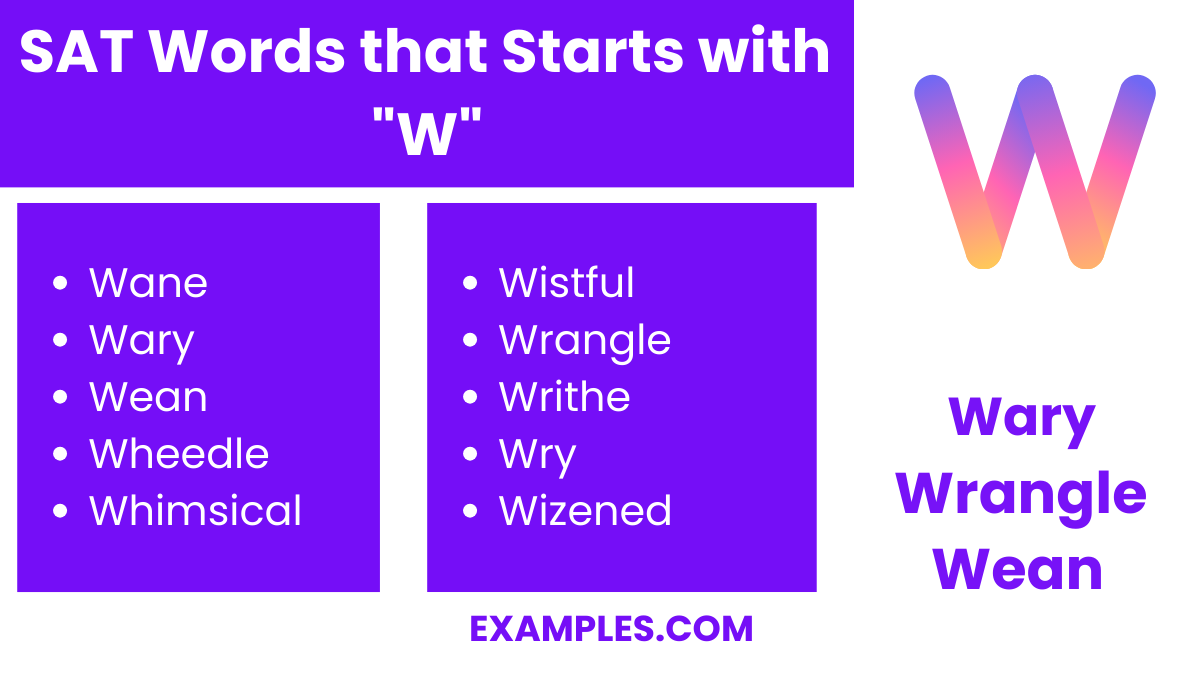 adjectives that start with w