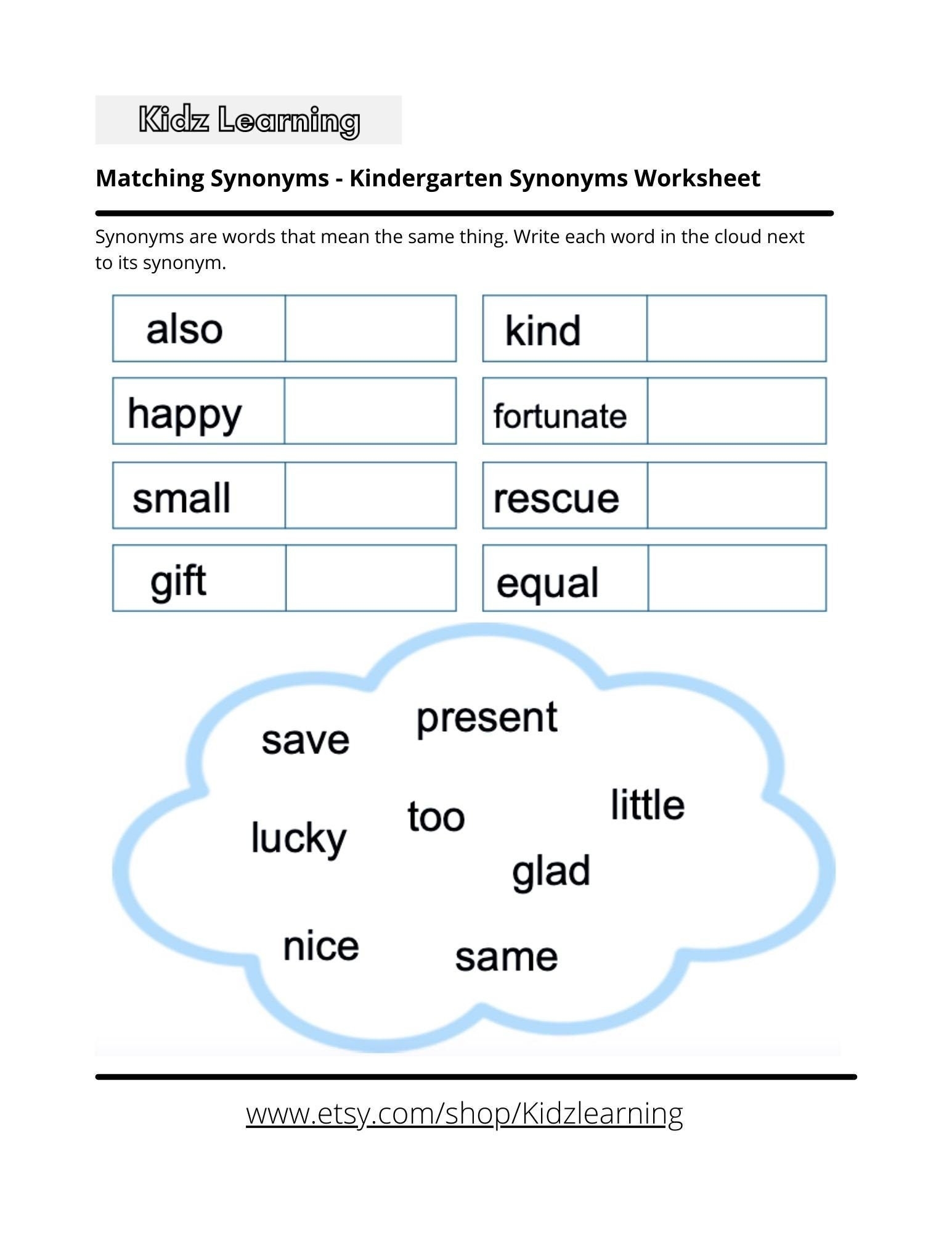 48 Pages Of Synonyms And Antonyms Worksheets Kindergarten 1st Grade Etsy 48 Pages Of Synonyms And Antonyms Worksheets Kindergarten 1st Grade Etsy