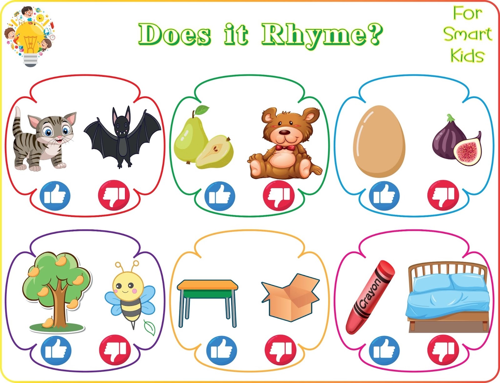 48 Rhyming Words For Kindergarten Kids 48 Rhyming Words For Kindergarten Kids