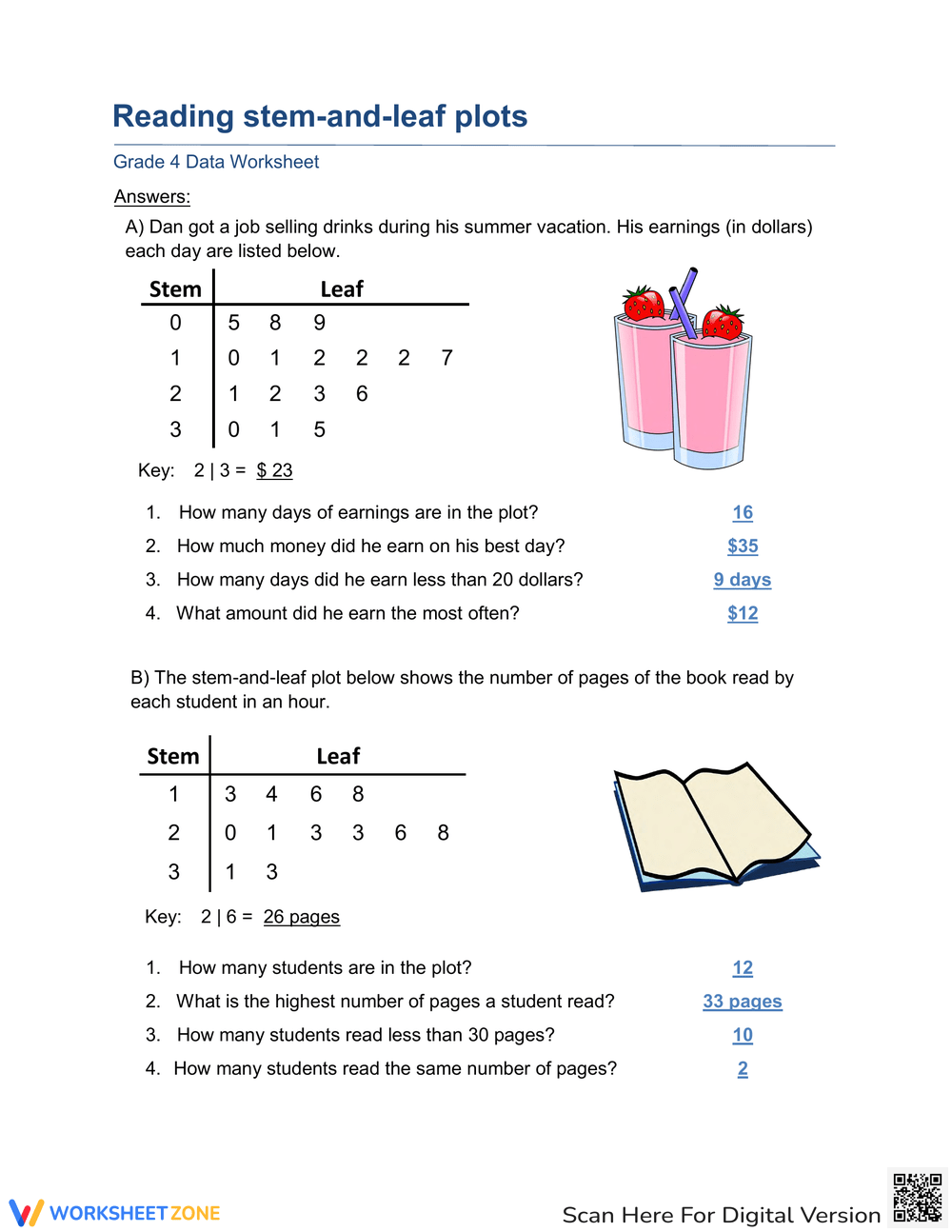 stem and leaf plot worksheet stem and leaf plot worksheet