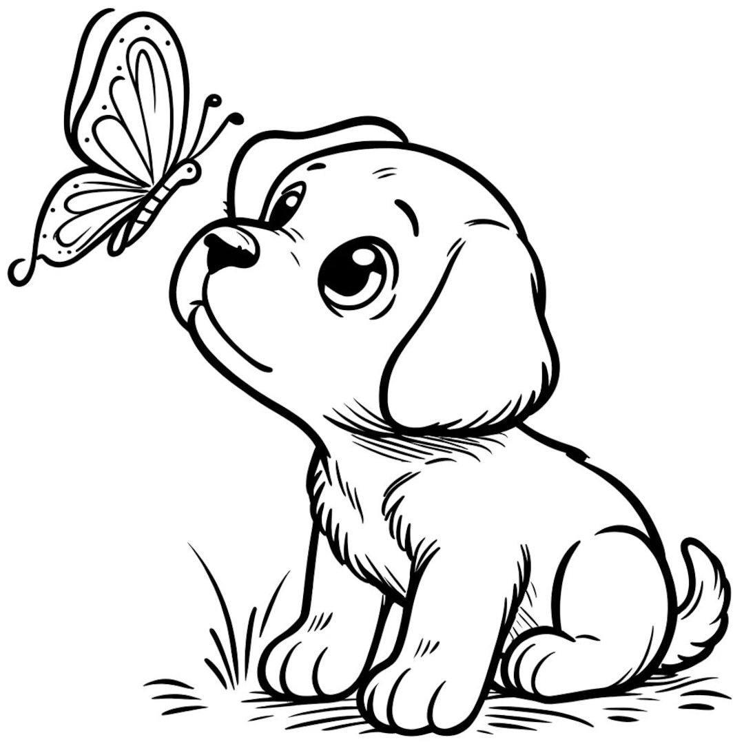 printable coloring page dog