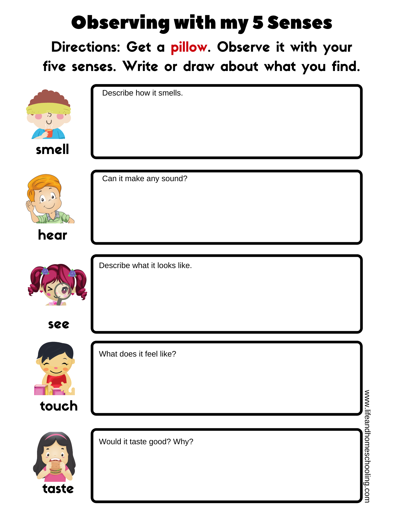 5 Senses Printable Worksheets Made By Teachers