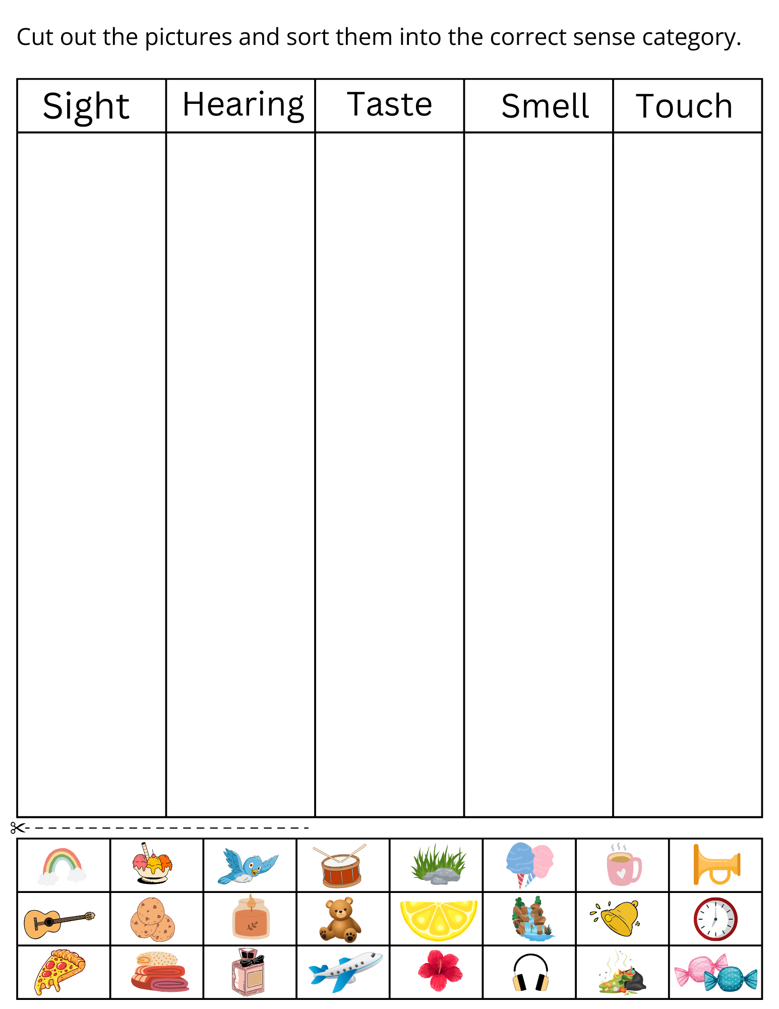 5 Senses Worksheets Preschool Five Senses Worksheets For Preschool And