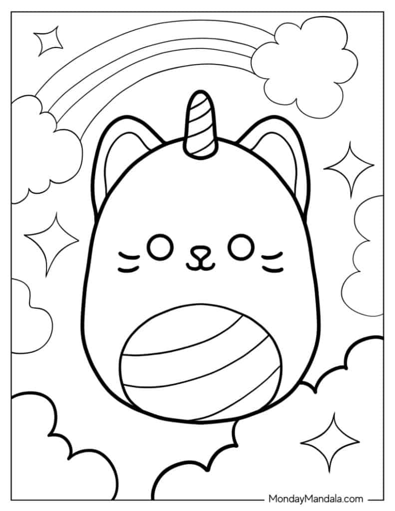 50 Squishmallow Coloring Pages Free PDF Printables