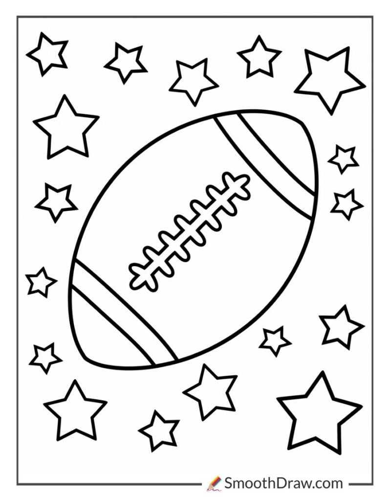 53 Football Coloring Pages Smooth Draw