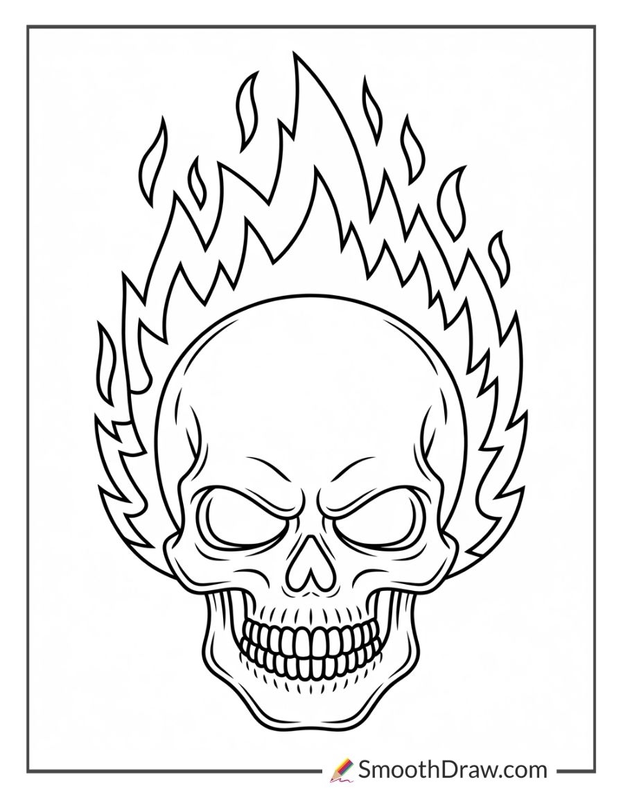 cool skull coloring pages