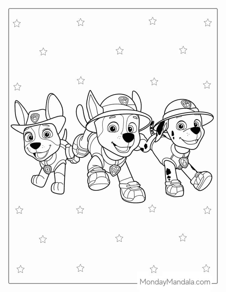 paw patrol printable colouring