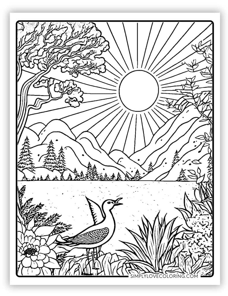 59 Majestic Nature Coloring Pages Free PDF Printables Simply Love Coloring