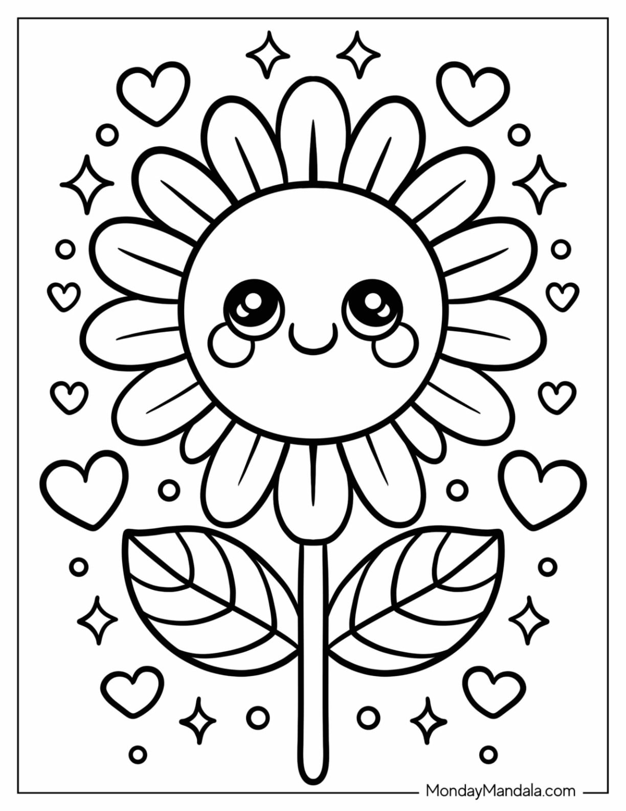 59 Sunflower Coloring Pages Free PDF Printables 