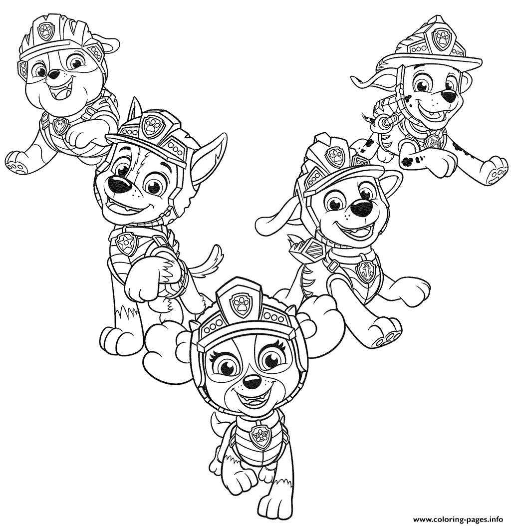 mighty pups coloring pages