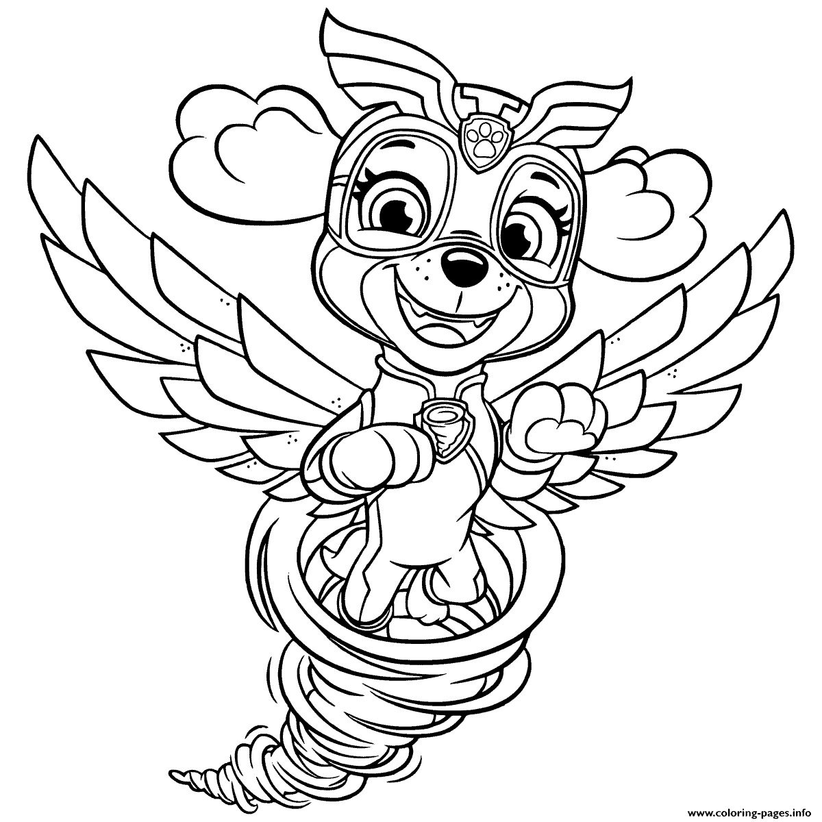 mighty pup coloring page