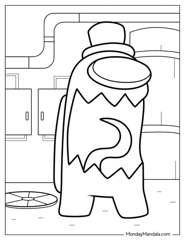 among us coloring page