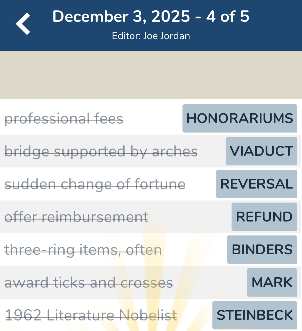 7 Little Words December 3 2025 Answers Answers All In One Page
