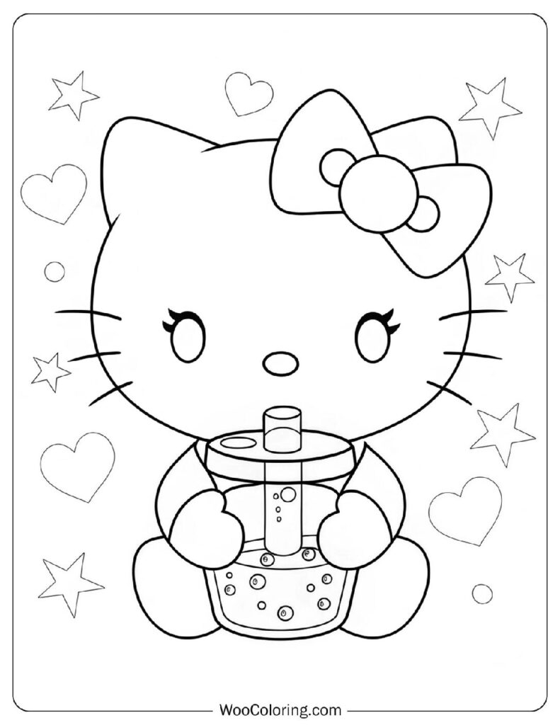 hello kitty coloring pages printable