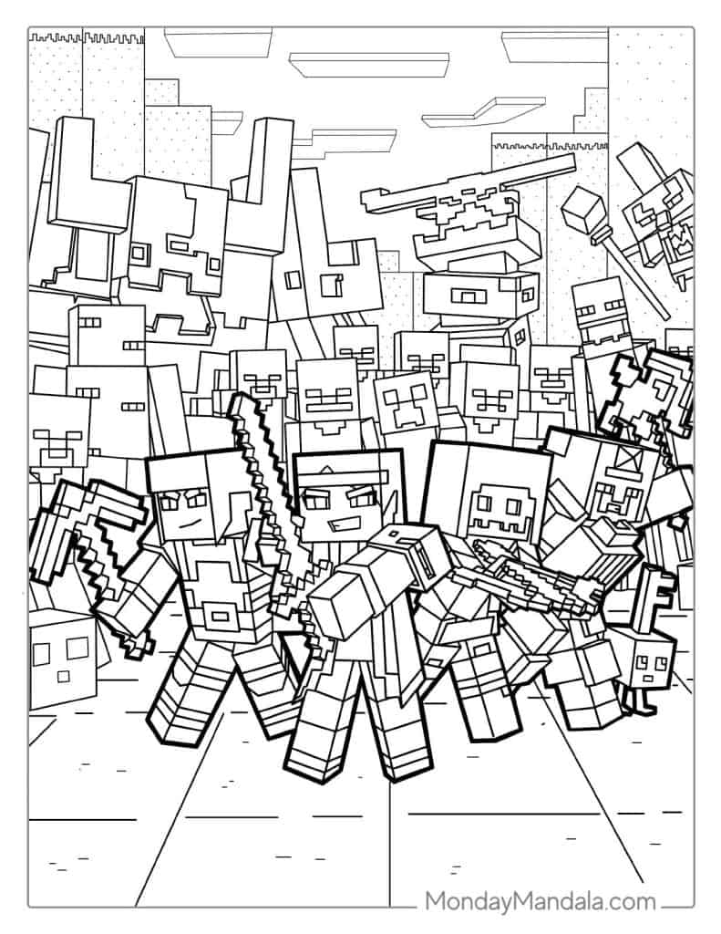 minecraft colouring pages free minecraft colouring pages free
