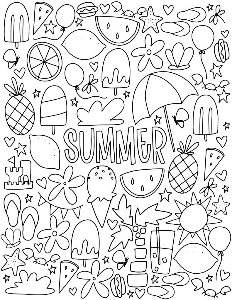 9 Coloring Pages Ideas Coloring Pages Summer Coloring Pages Summer Coloring Sheets
